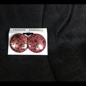 Wine and black earrings